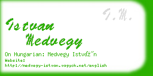 istvan medvegy business card